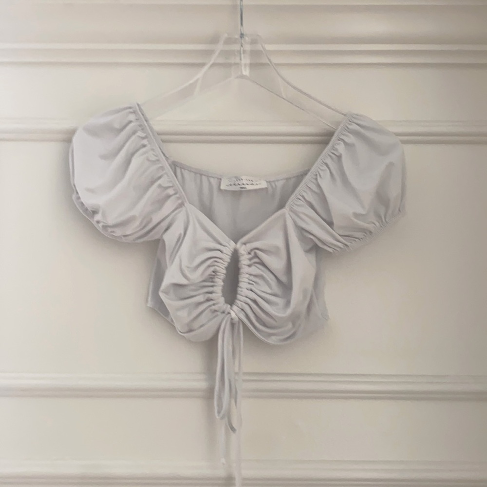 American Threads keyhole crop top